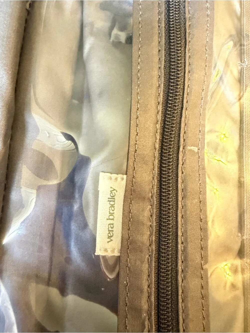 Vera Bradley Hanging Travel Organizer Gray Floral Butterfly NWOT